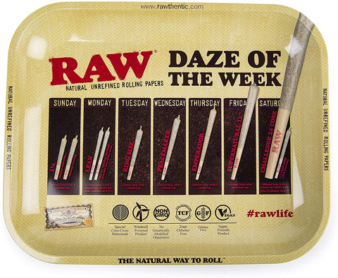 Raw 10"x13" Rolling Tray - Daze of the Week