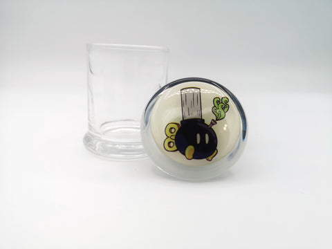 Glass Graphic Jar - Bomb Bong