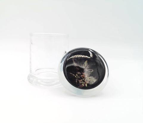 Glass Graphic Jar - Weed