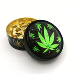 Glass Top Grinders - Pot Leaf