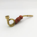 4.5" Metal Twisty Pipe with Wood